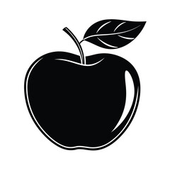Apple vector illustration, apple silhouette, apple icon on a white background