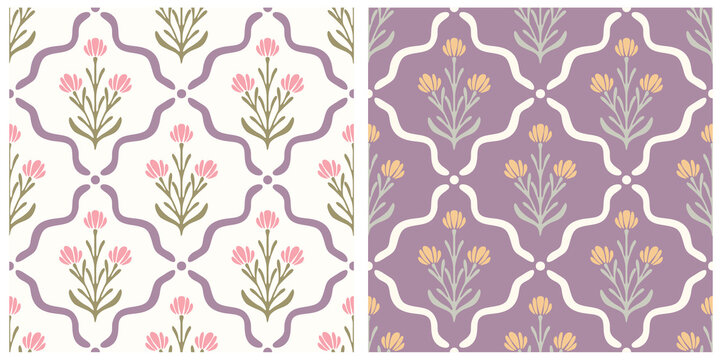 HASHTAG CADS floral kilim pattern, beautiful kilim pattern with floral fusions. geo floral pattern.  