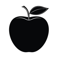 Apple vector illustration, apple silhouette, apple icon on a white background