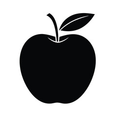 Apple vector illustration, apple silhouette, apple icon on a white background