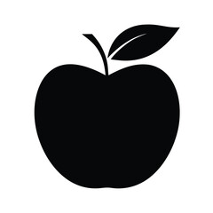 Apple vector illustration, apple silhouette, apple icon on a white background