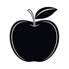 Apple vector illustration, apple silhouette, apple icon on a white background