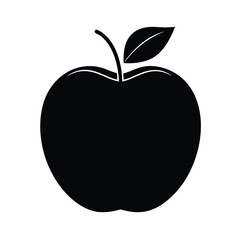 Apple vector illustration, apple silhouette, apple icon on a white background