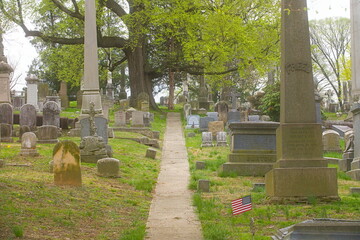 Graves in the Cemetery in Philadelphia