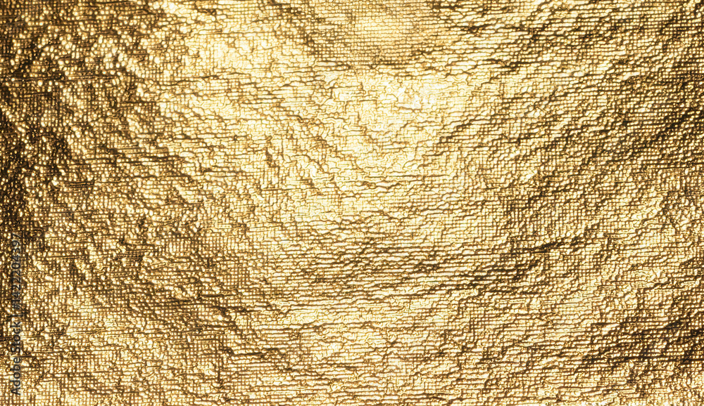 Poster golden royal foil with crumpled metallic texture creates a shiny, reflective surface. elegant grid p