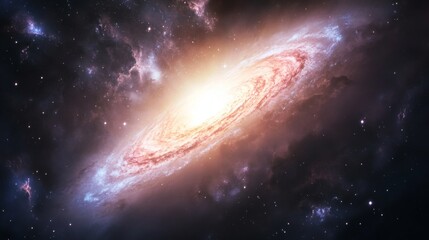 Obraz premium Spiral Galaxy Space Exploration Cosmic Universe Background