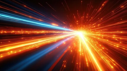 Obraz premium Hyperspace Jump Accelerated Light Speed Data Transmission Across Interstellar Cloud Formation