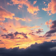 sunset in the clouds