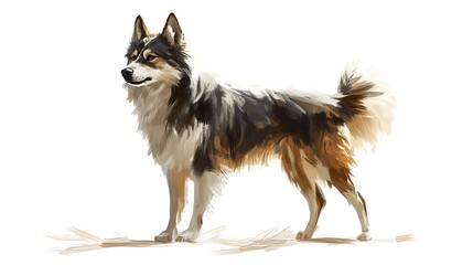 Fototapeta premium Tricolor Husky Dog Portrait.