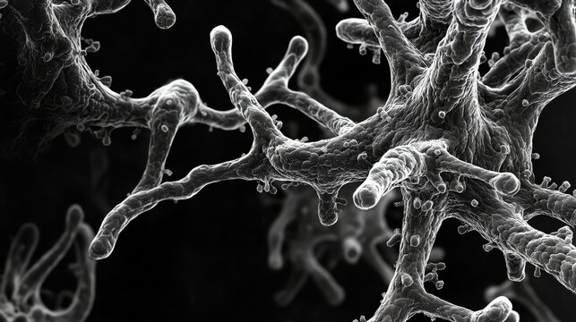 Close Up View of Neuron Network Structure with Detailed Texture