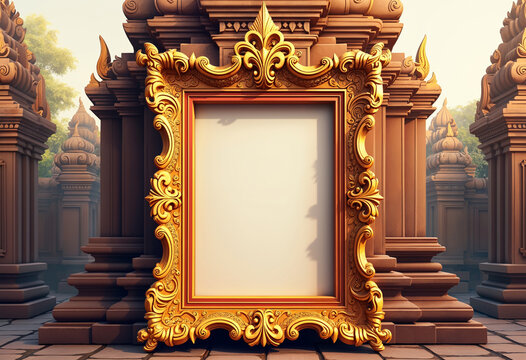 golden frame on the wall