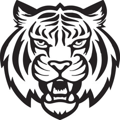 outline of head of the  tiger