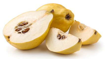 
Quince isolated on white background