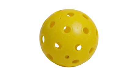 Pickleball ball isolated on transparent background
