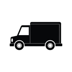Delivery truck silhouette, truck vector art and illustration, truck icon isolated on a white background