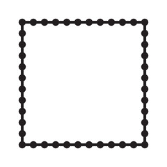 Square frame clip art design on plain white transparent isolated background for card, shirt, hoodie, sweatshirt, apparel, tag, mug, icon, poster or badge