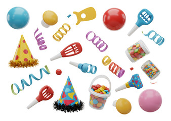 カラフル飛び出すパーティーグッズ