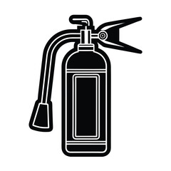 black vector icon fire extinguisher vector art silhouette