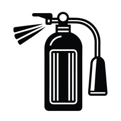 black vector icon fire extinguisher vector art silhouette