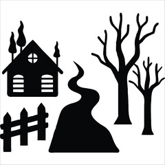 Rustic Wood House – Traditional Wooden Cabin in Nature or Forest Setting