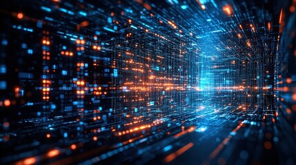 Obraz premium Abstract Digital Data Flow