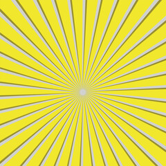 Ray sun. Yellow sun rays. Sunburst background. Burst radial line. Star beam. Retro pattern. Starburst light. Orange shiny lines. Sunray stripe. Banner comic style. Sparkle stripes. 