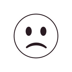 sad emoji face vector symbol sign icon illustration depressed 