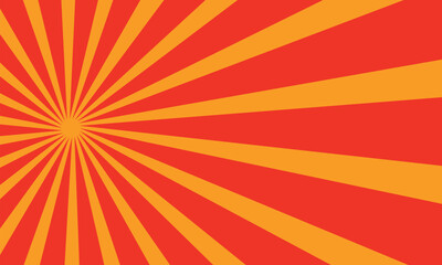 red and white sunburst abstract background. Funky ray elements with Classic vintage rays design., boom, comic. Cartoon pop art template summer banner background.
