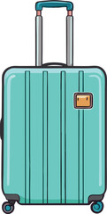 Cartoon Suitcase Vector Illustration — Cute Colorful Travel Luggage Clipart in Flat Style for Vacation, Kids, and Educational Design Projects