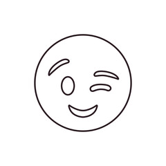 Winking Face wink emoji vector symbol sign icon 