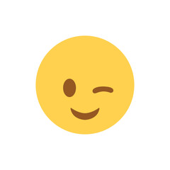 Winking Face wink emoji vector symbol sign icon 