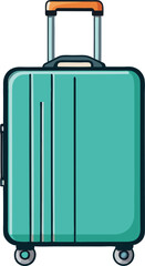 Cartoon Suitcase Vector Illustration — Cute Colorful Travel Luggage Clipart in Flat Style for Vacation, Kids, and Educational Design Projects