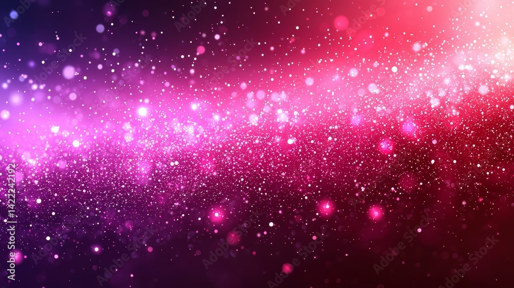 Aufkleber Vibrant and colorful background with a lot of glittery sparkles. The background is a mix of purple and pink, creating a bold and eye-catching look