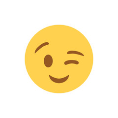 Winking Face wink emoji vector symbol sign icon 
