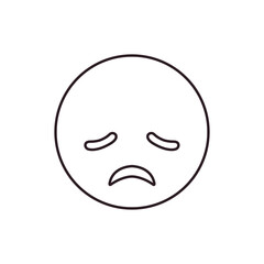sad emoji face vector symbol sign icon illustration depressed 