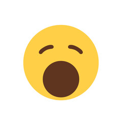 Fototapeta premium shocked face mouth open vector emoji illustration