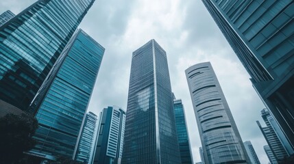 Fototapeta premium Skyscrapers in a City Center