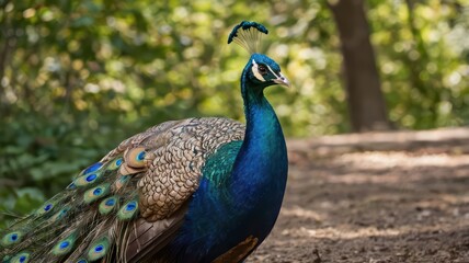 Fototapeta premium Peacock on the background of nature