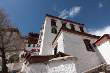 China Tibet Lhasa Potala Palace on a cloudy summer day