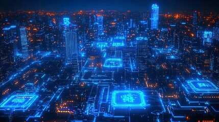 Cyberpunk Cityscape at Night