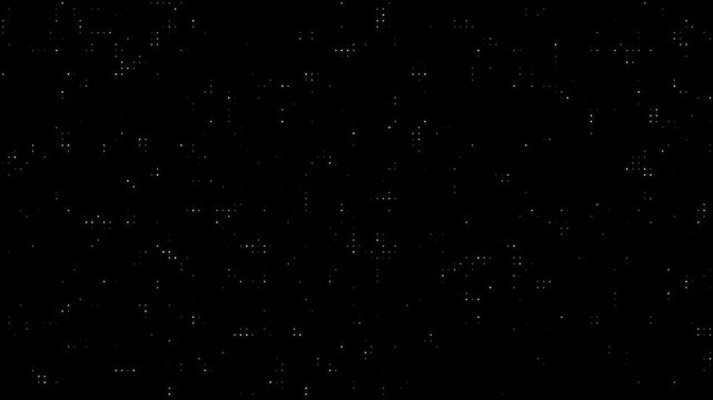 Dark background with white dots suitable for abstract graphic designs, futuristic concepts, technology themes, and elegant presentations.
