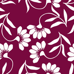 Vintage seamless floral pattern. Liberty style background of small mauve and lilac flowers. Small flowers scattered over a white background. Stock for printing on surfaces © RAISSUL