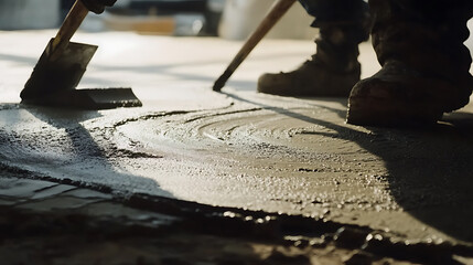 Concrete Floor Smoothing with Trowels