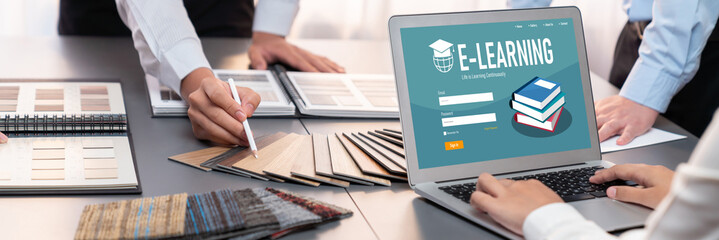E-learning website with brisk sofware for student to study online on the internet network