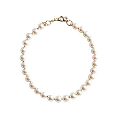 Obraz premium Delicate Pearl Anklet With Minimalist Clasp Isolated on a transparent background