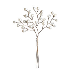 Delicate Bridal Hairpin With Pearl Ends Isolated On on a transparent background