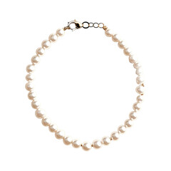 Obraz premium Delicate Pearl Anklet With Minimalist Clasp Isolated on a transparent background