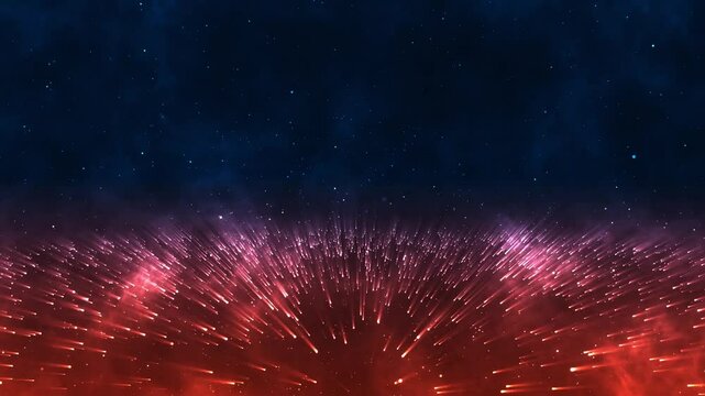 Cosmic Energy Burst with Glowing Particle Trails in Space for Background