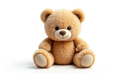 Obraz premium Adorable teddy bear with soft fur and smiling face.