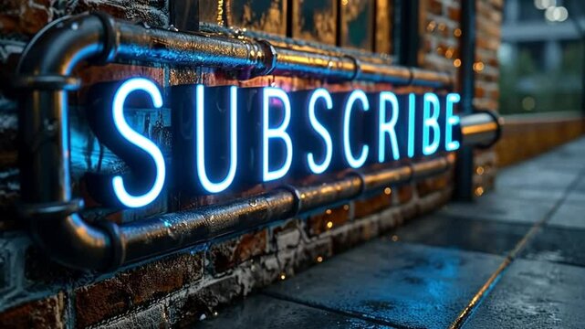 flashing and flickering subscribe sign